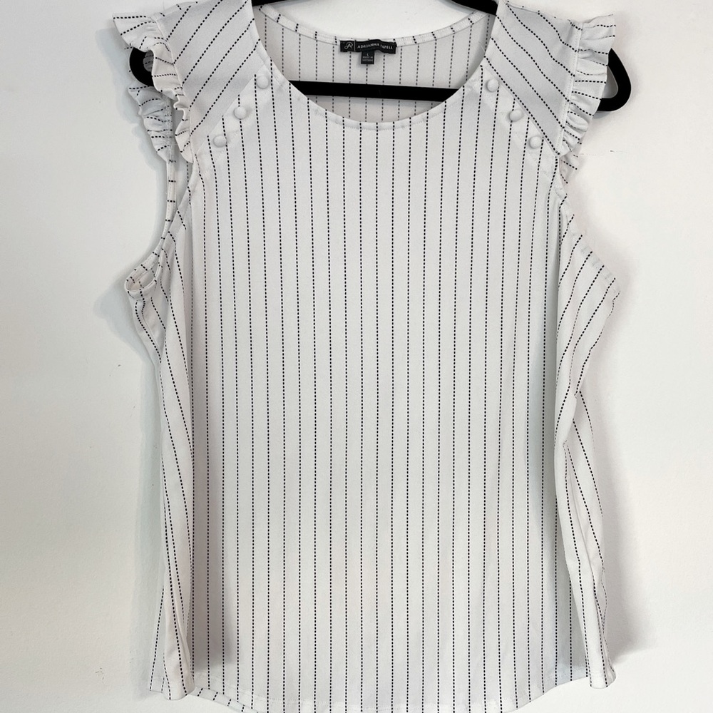 Adrianna Papell White Top & black details